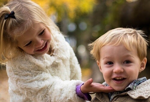 A brother and sister.