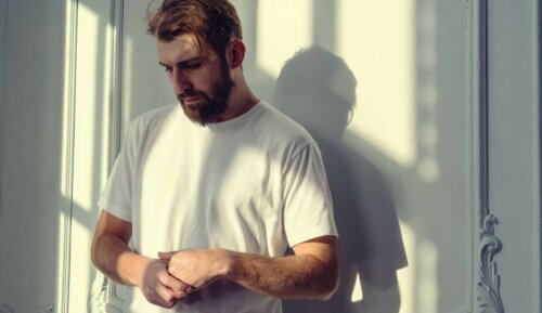 A man feeling stressed out.