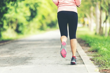 A jogger showing the link between anxiety and sedentary lifestyles.