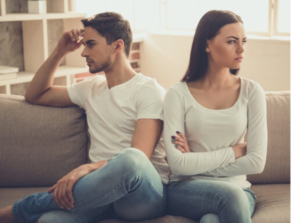 An unhappy couple, maybe seeking perfection in a relationship.