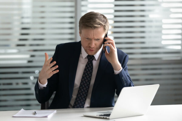 A man on a phone.