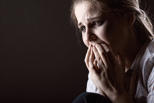 Angstige vrouw