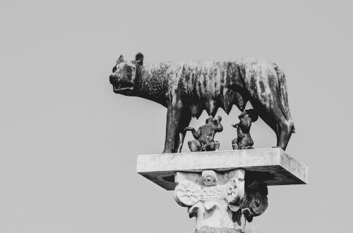 A Roman legend wolf.