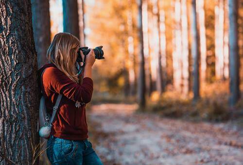 Vrouw maakt foto's