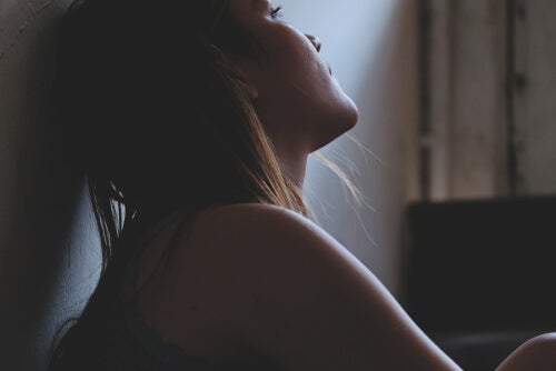 A woman thinking.