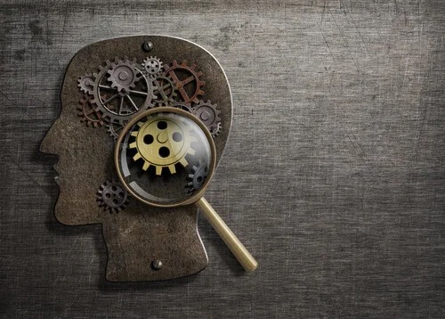 A diagram showing cogs as the brain.