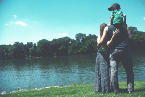 A resilient family by the lake.