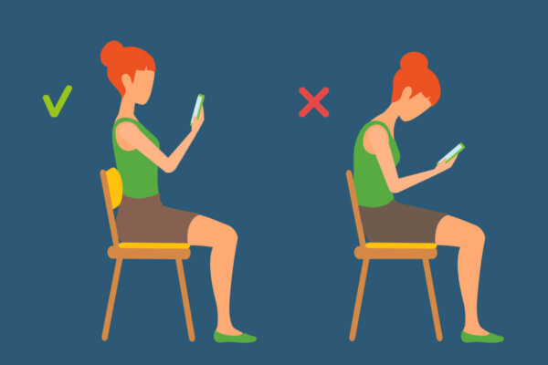 Proper posture for using the cell-phone.