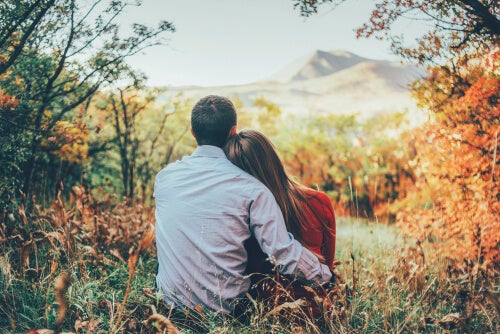 Two people enjoying nature.