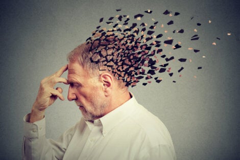 An elderly man with frontotemporal dementia.