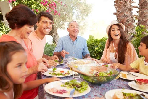 A family meal.
