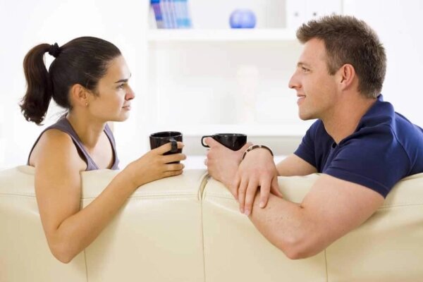 A couple talking showing that listeners need to be heard too.