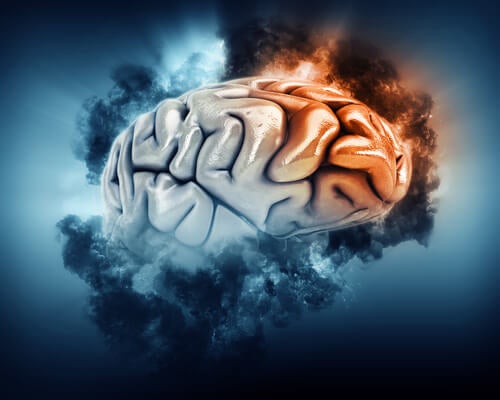 A floating brain.