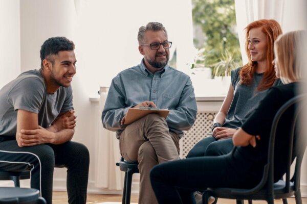 A group therapy session for people with Borderline Personality Disorder.