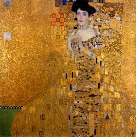A portrait of Adele Bloch-Bauer, a painting by Gustav Klimt.
