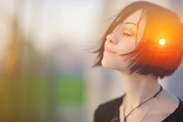 A woman thinking.