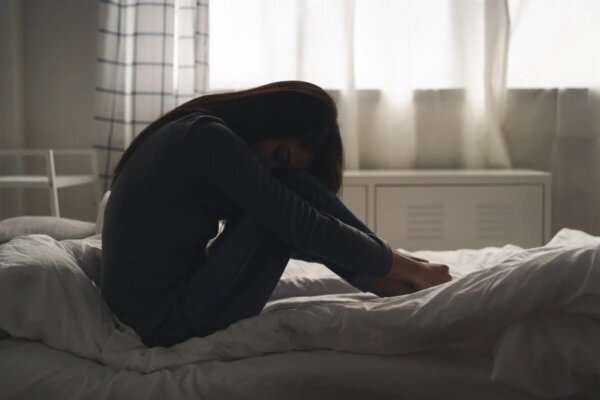 A depressed woman.
