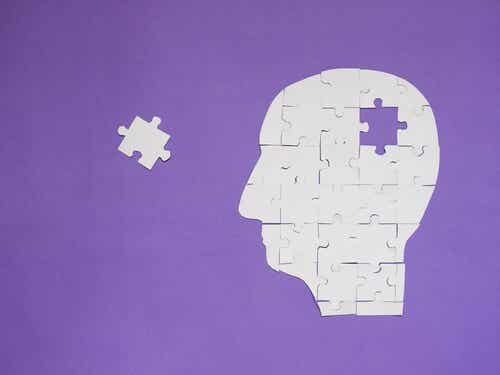 Hoofdpuzzel met een missend stukje