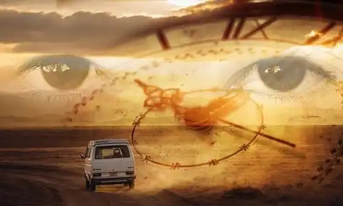 Øyne, en klokke og en varebil som viser hvordan du kan helbrede fortiden din.