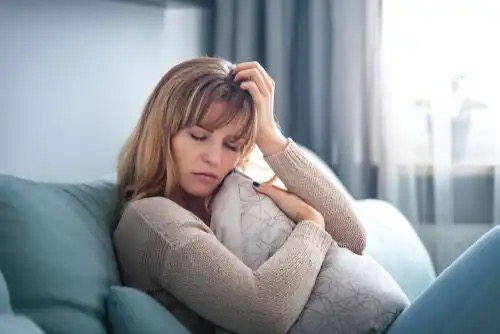 A stressed woman.
