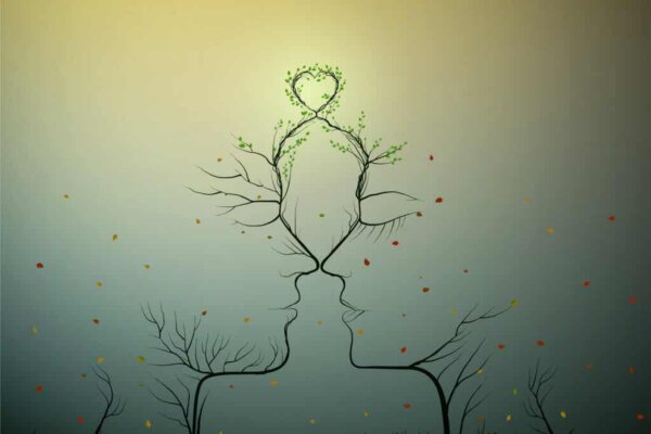 Twee hoofden van planten