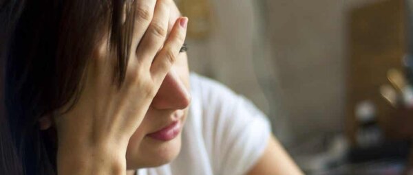 A caregiver suffering from burnout.