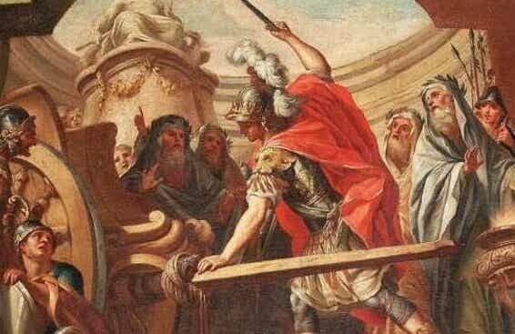 En bild av Alexander den store.