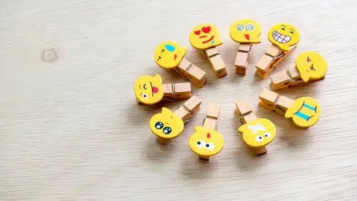 Pegs with faces.