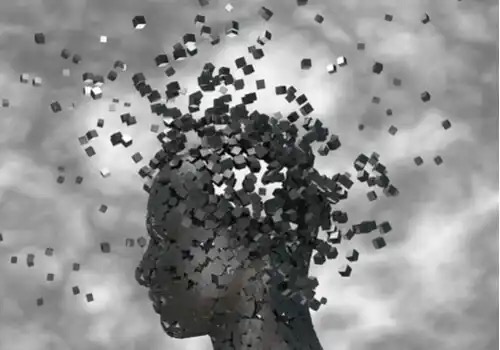 De geest weergegeven in stukjes