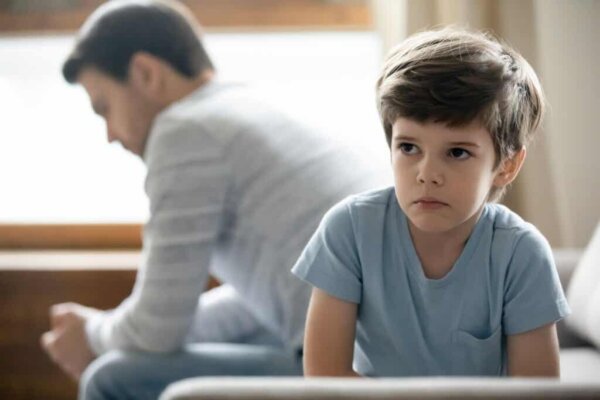 A seemingly upset child.