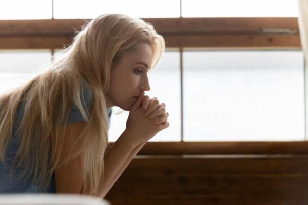 An introspective woman.
