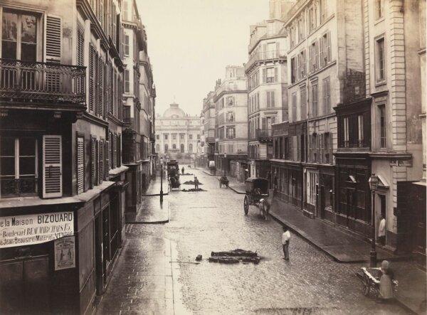 Oude foto van een Franse straat