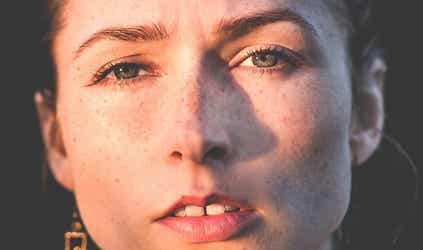 A girl looking anxious.