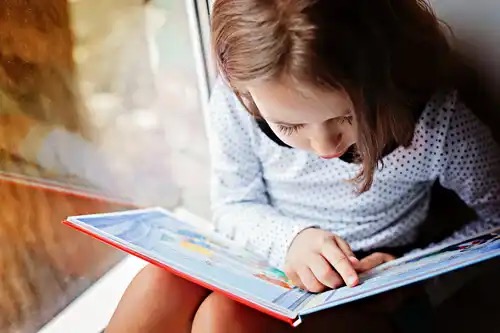 A child reading.